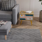 TWO HALVES Mesita de Noche en Efecto Roble