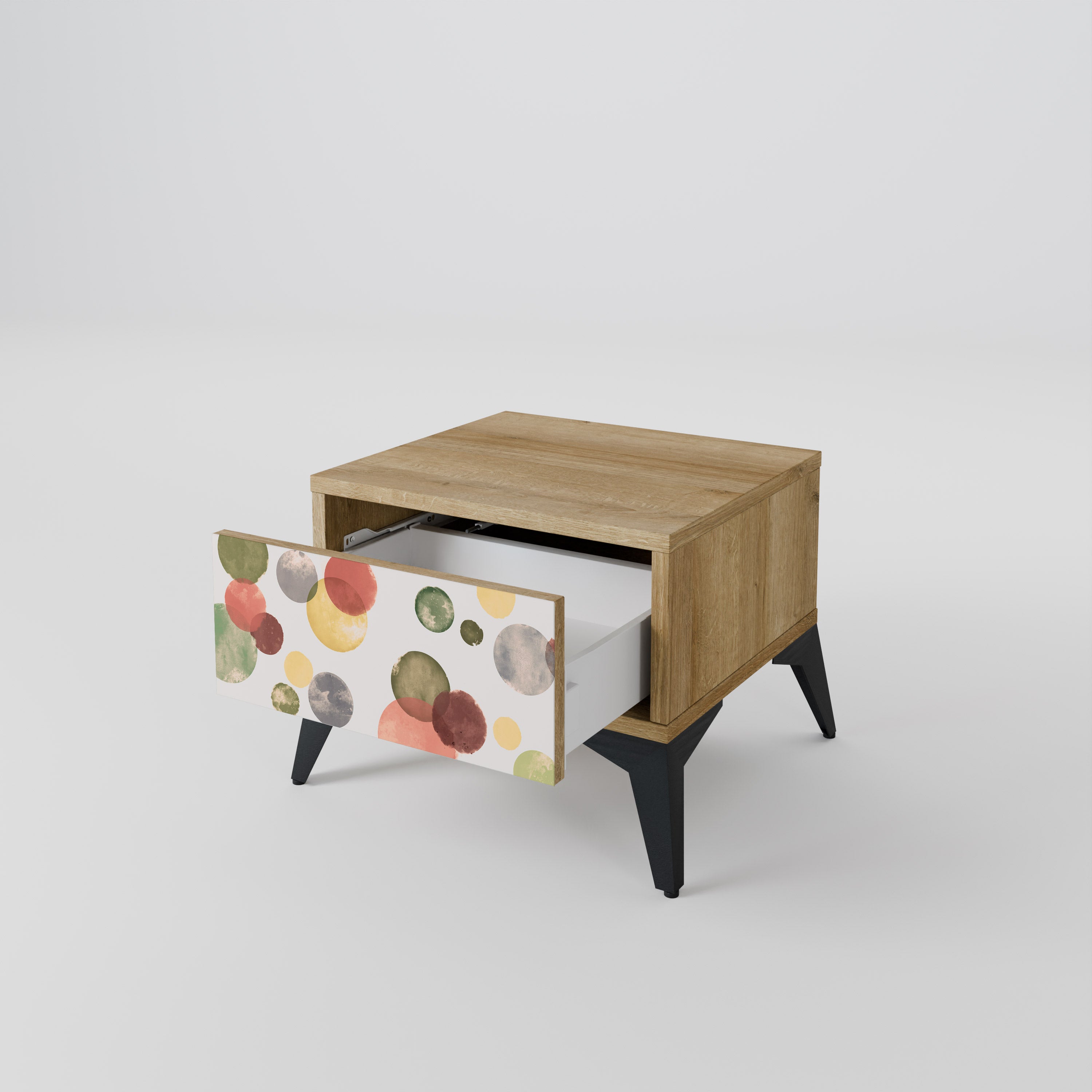 FLEETING HAPPINESS Nightstand in Oak Effect