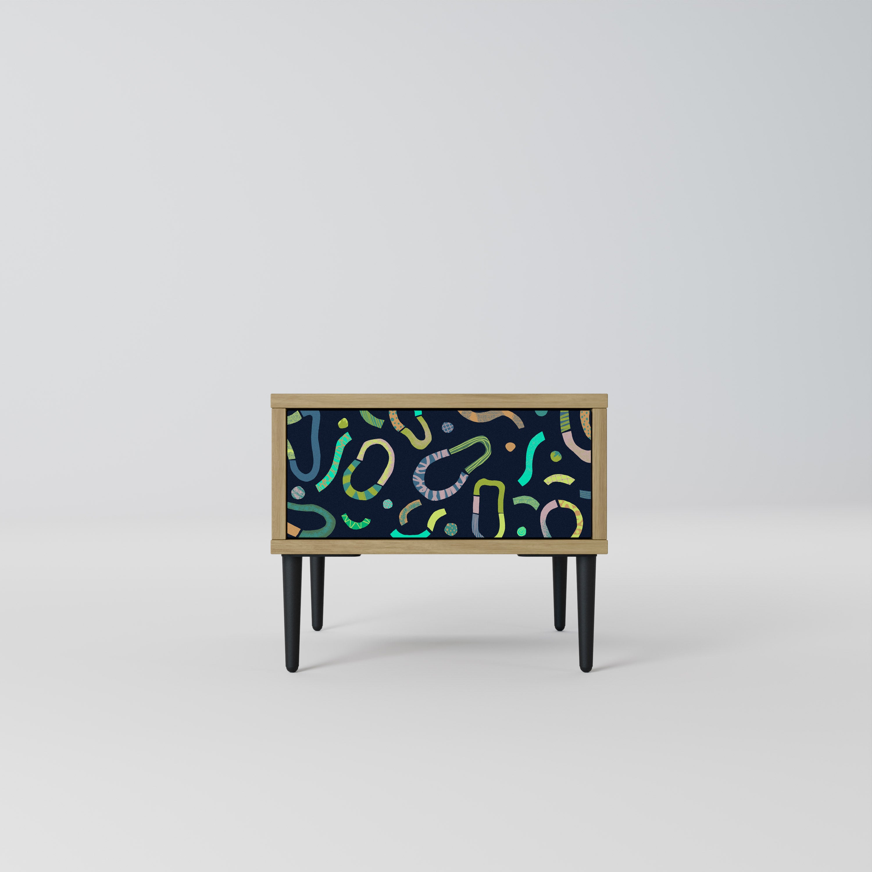CONTRAST DANCE Nightstand in Oak Effect