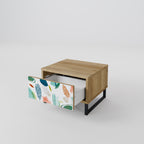 BOTANICAL HURRICANE Nightstand in Oak Effect