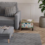 BOTANICAL HURRICANE Nightstand in Oak Effect