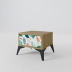 BOTANICAL HURRICANE Nightstand in Oak Effect