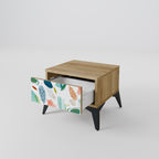 BOTANICAL HURRICANE Nightstand in Oak Effect