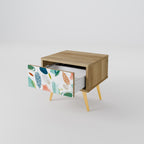 BOTANICAL HURRICANE Nightstand in Oak Effect