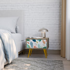 BOTANICAL HURRICANE Nightstand in Oak Effect