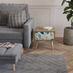 BOTANICAL HURRICANE Nightstand in Oak Effect