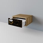 STELLAR CONSTELLATIONS Mesita de Noche en Efecto Roble