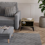 STELLAR CONSTELLATIONS Mesita de Noche en Efecto Roble