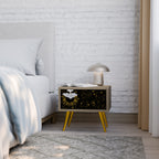 STELLAR CONSTELLATIONS Mesita de Noche en Efecto Roble