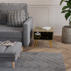 STELLAR CONSTELLATIONS Mesita de Noche en Efecto Roble