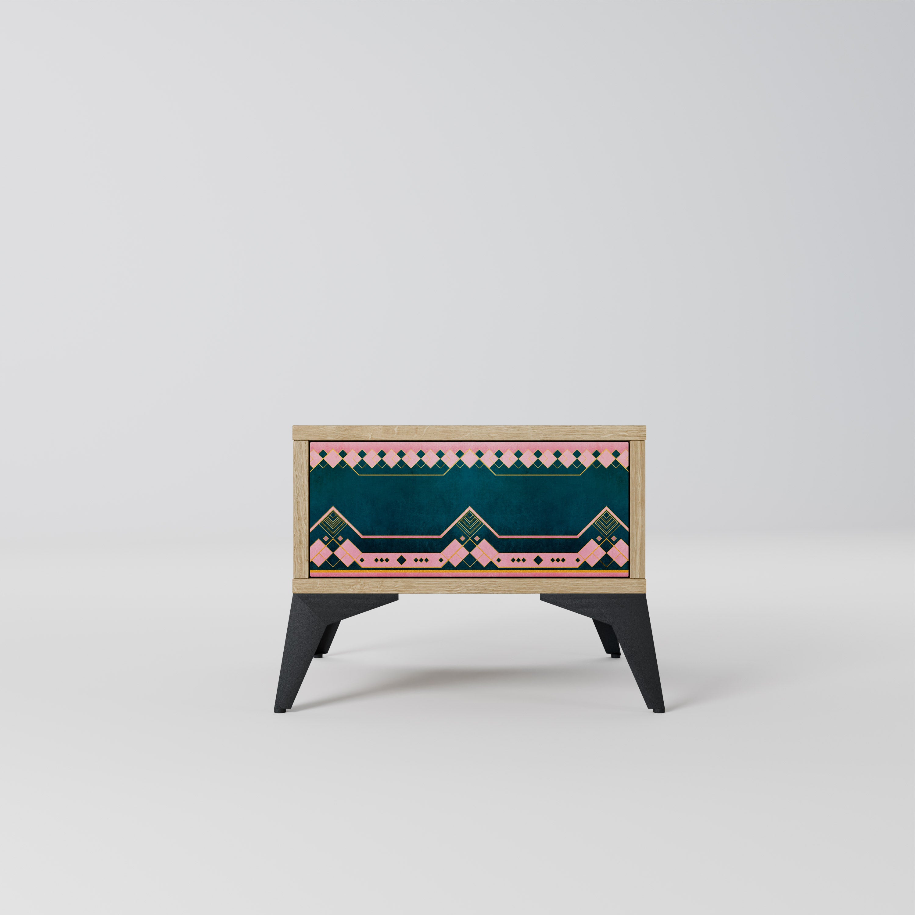 ROYAL COMPOSITION Nightstand in Oak Effect