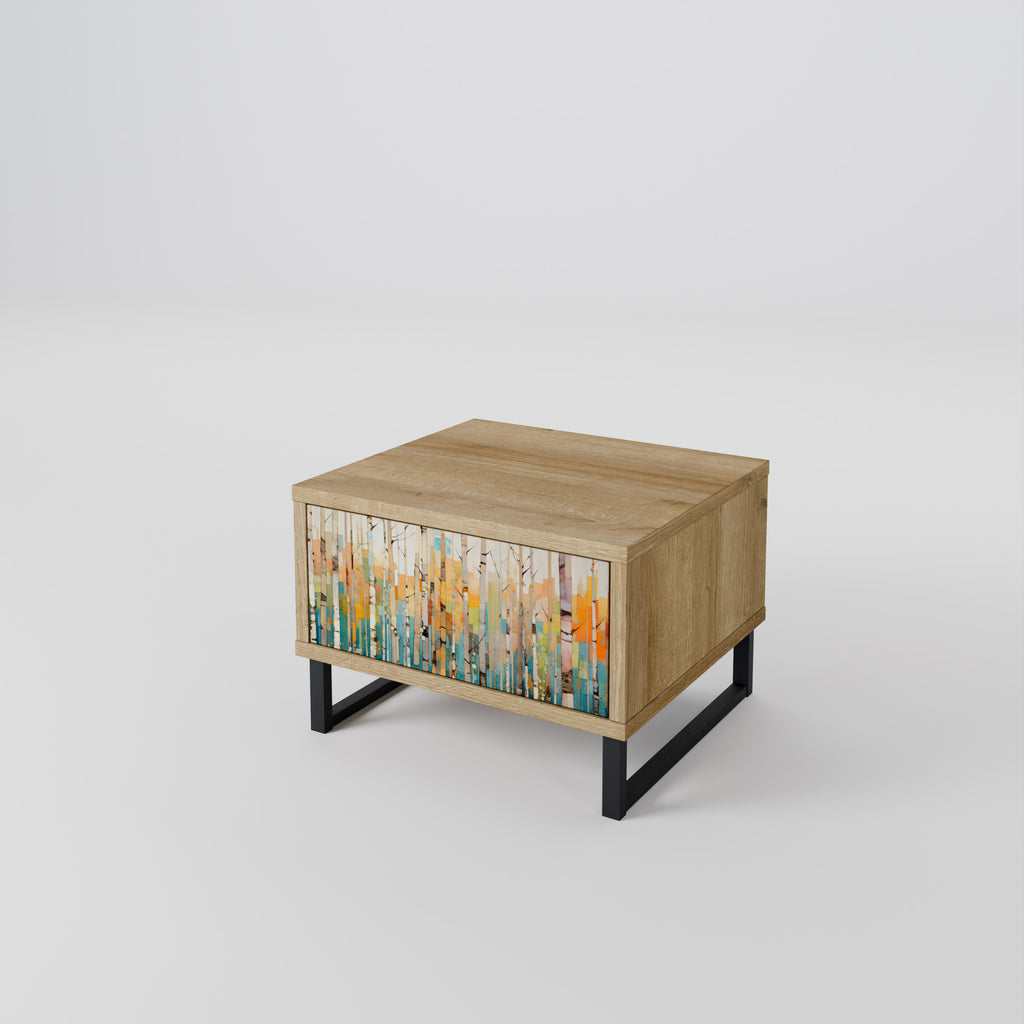 BIRCH KALEIDOSCOPE Nightstand in Oak Effect