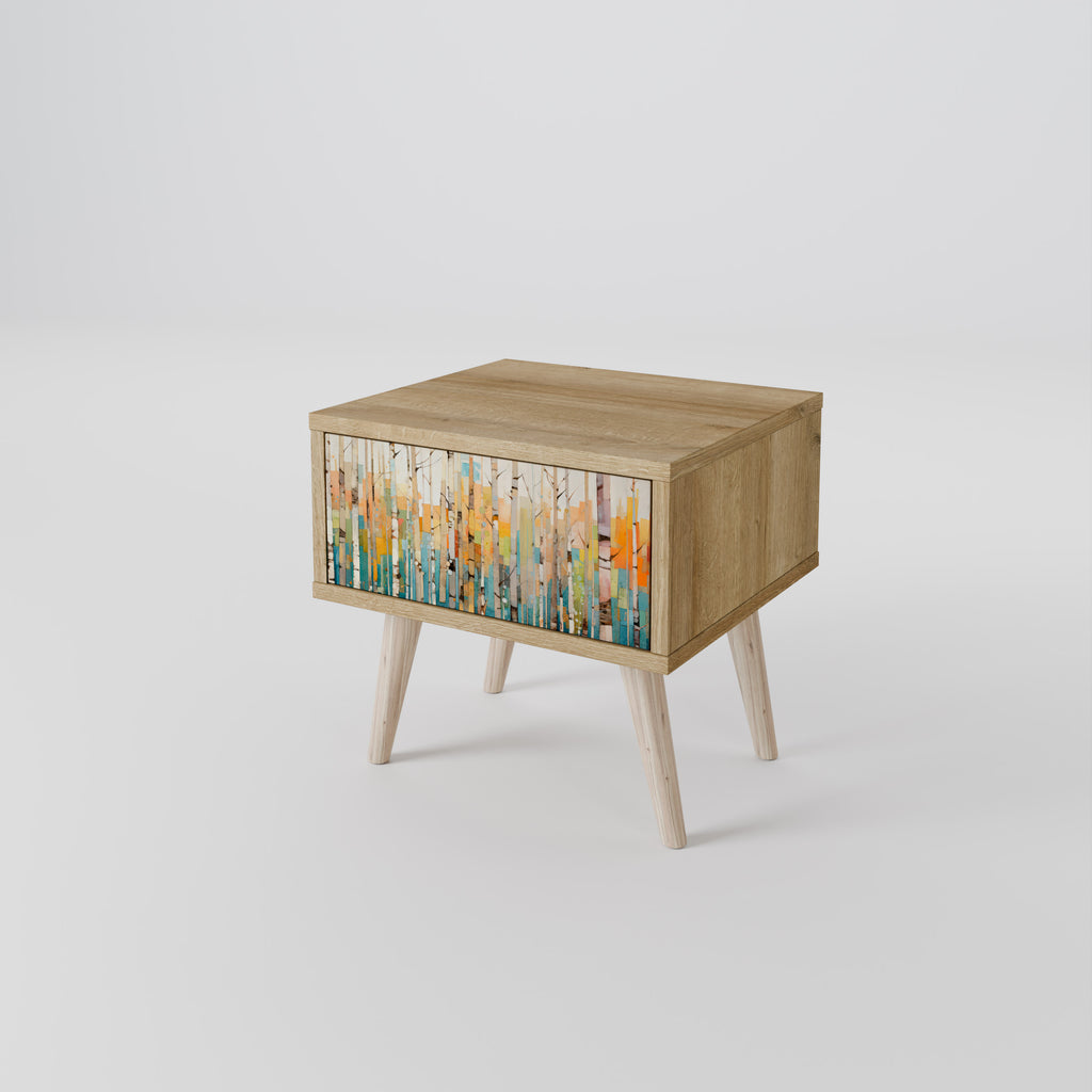 BIRCH KALEIDOSCOPE Nightstand in Oak Effect