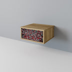 BROKEN LINES Mesita de Noche en Efecto Roble