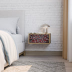 BROKEN LINES Mesita de Noche en Efecto Roble