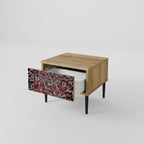 BROKEN LINES Mesita de Noche en Efecto Roble