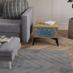 MEMORIES MAP Nightstand in Oak Effect