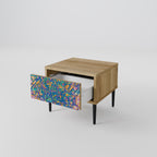 MEMORIES MAP Nightstand in Oak Effect