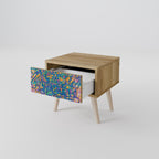 MEMORIES MAP Nightstand in Oak Effect