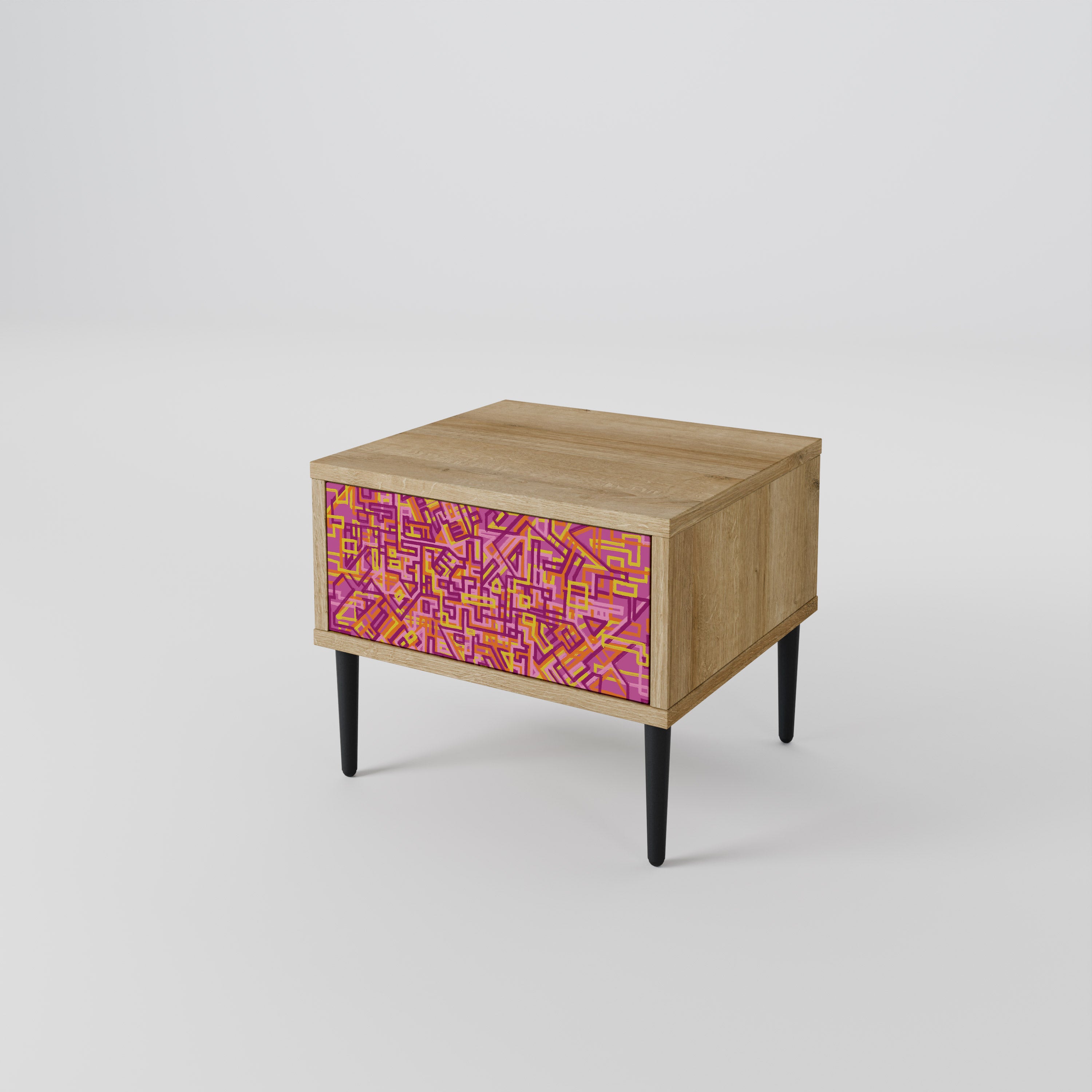 LOVELY MEMORIES Nightstand in Oak Effect