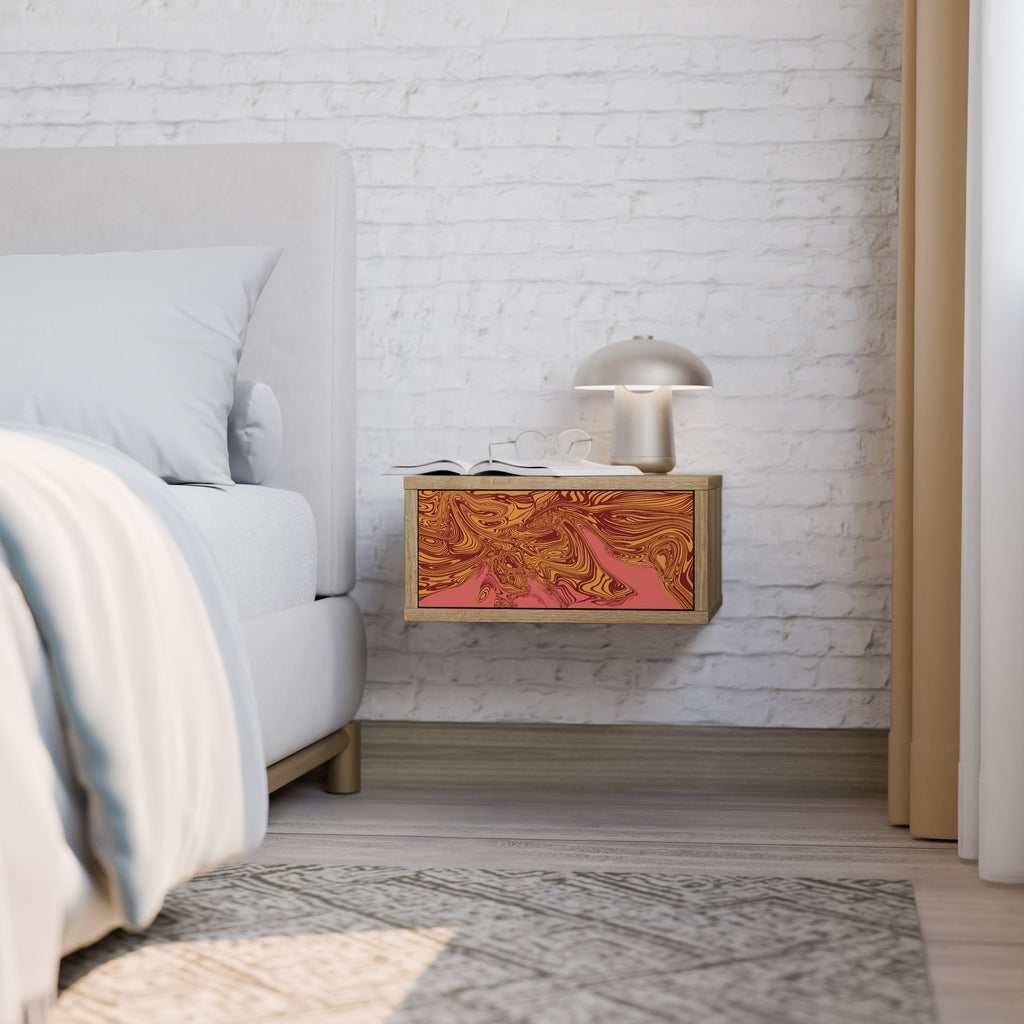 FLOATING THOUGHTS Nightstand in Oak Effect