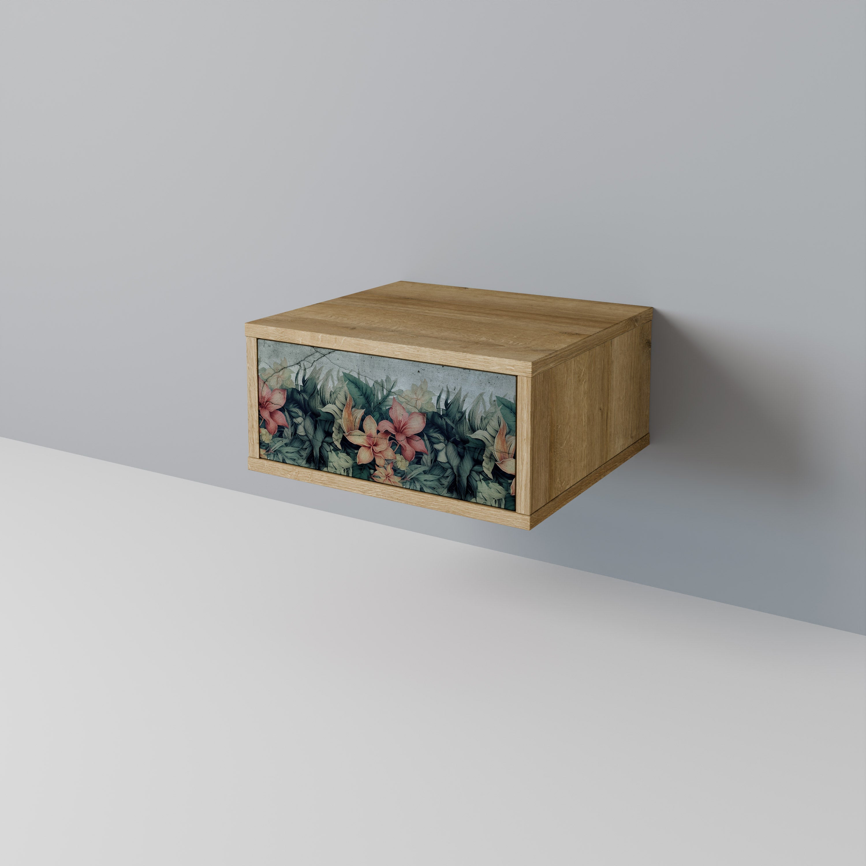 HEAVENLY BLOOM Nightstand in Oak Effect