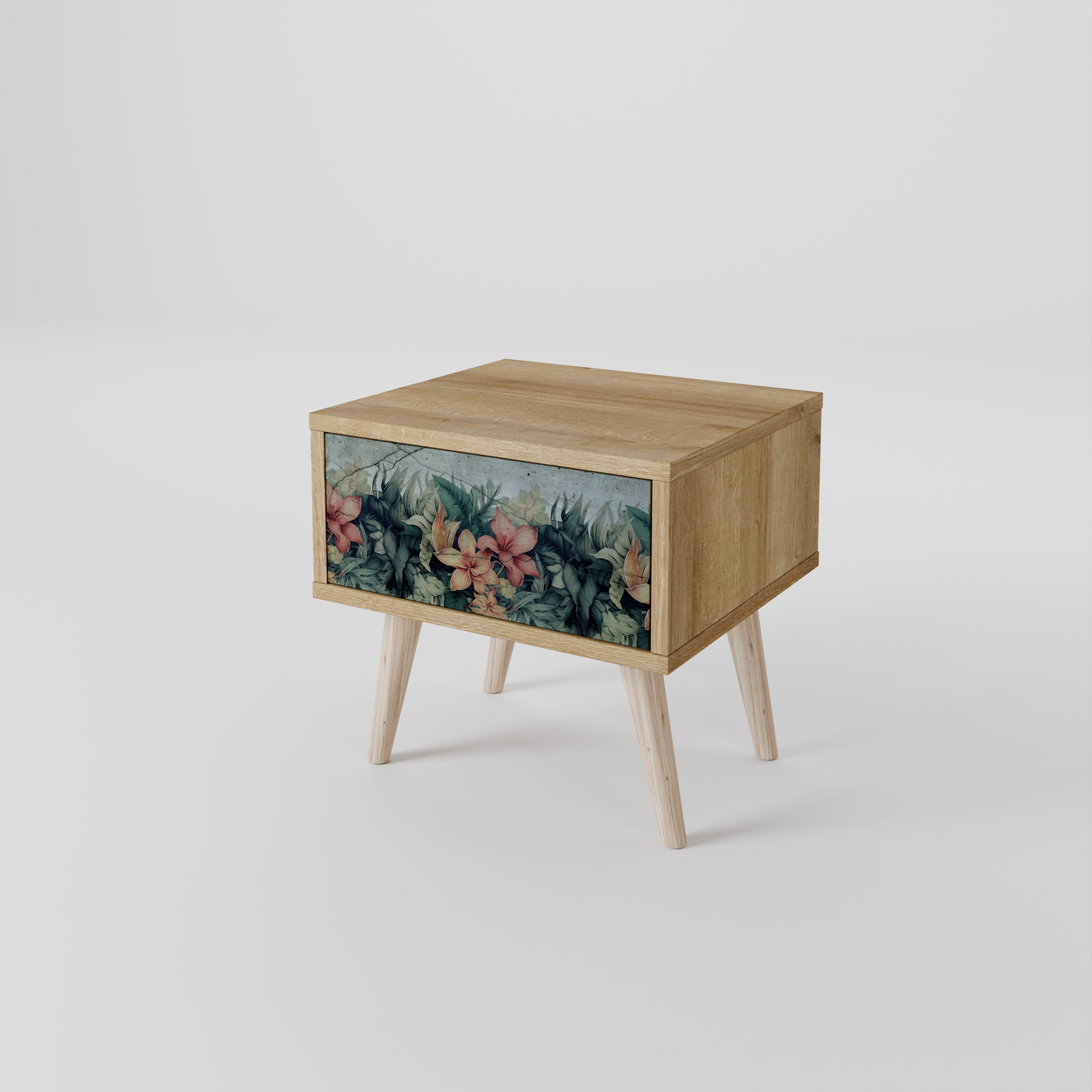 HEAVENLY BLOOM Nightstand in Oak Effect