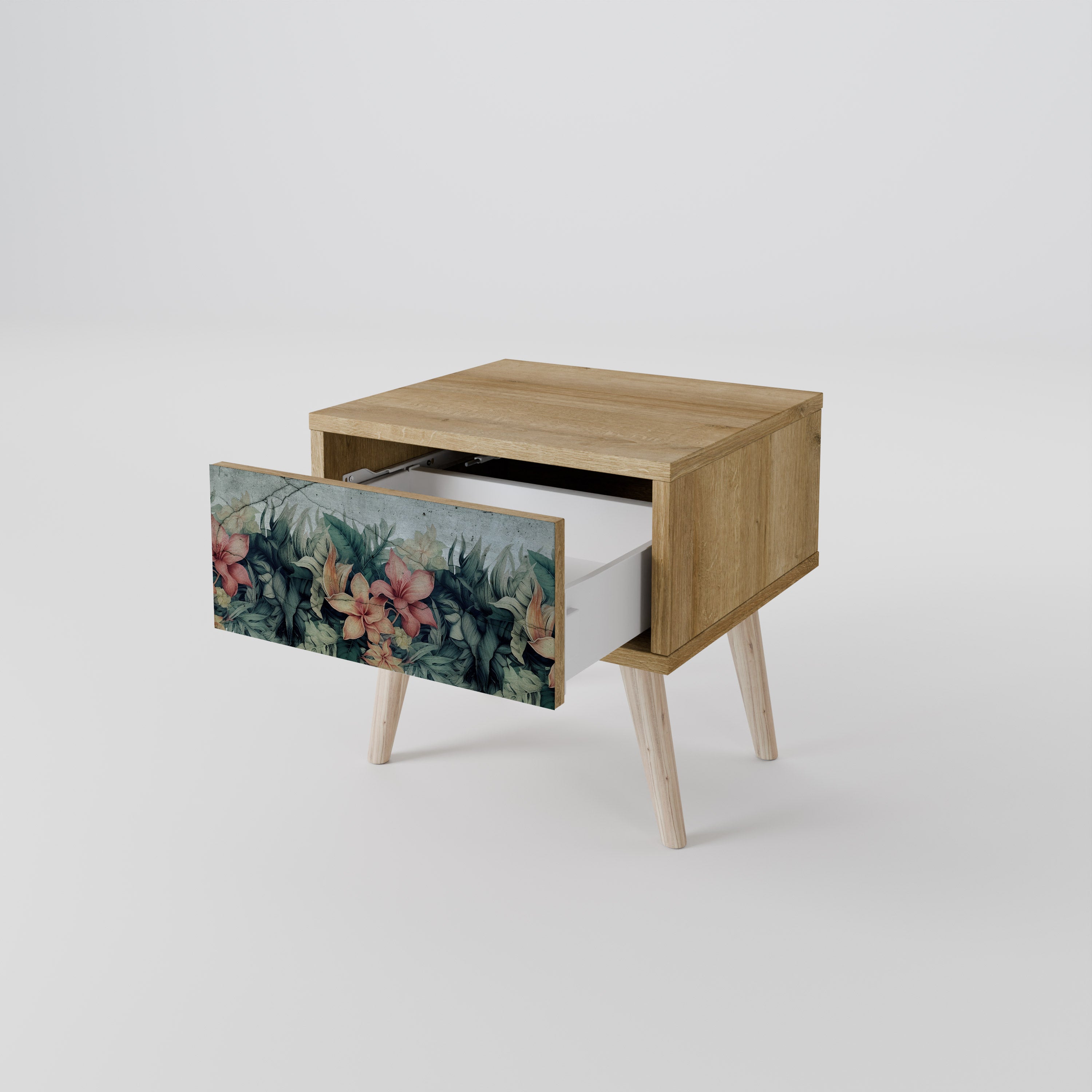 HEAVENLY BLOOM Nightstand in Oak Effect