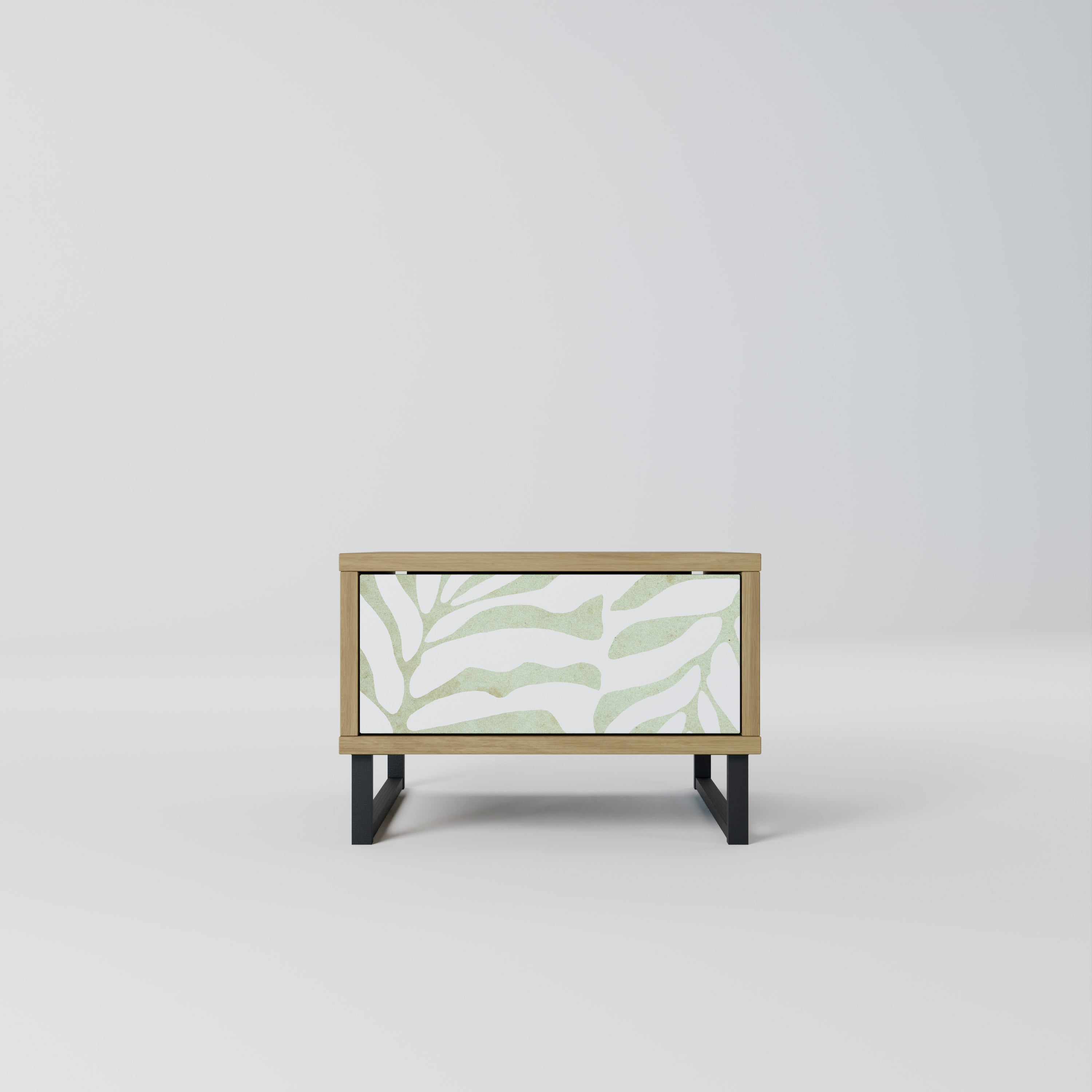 BOTANICAL SPARK Nightstand in Oak Effect