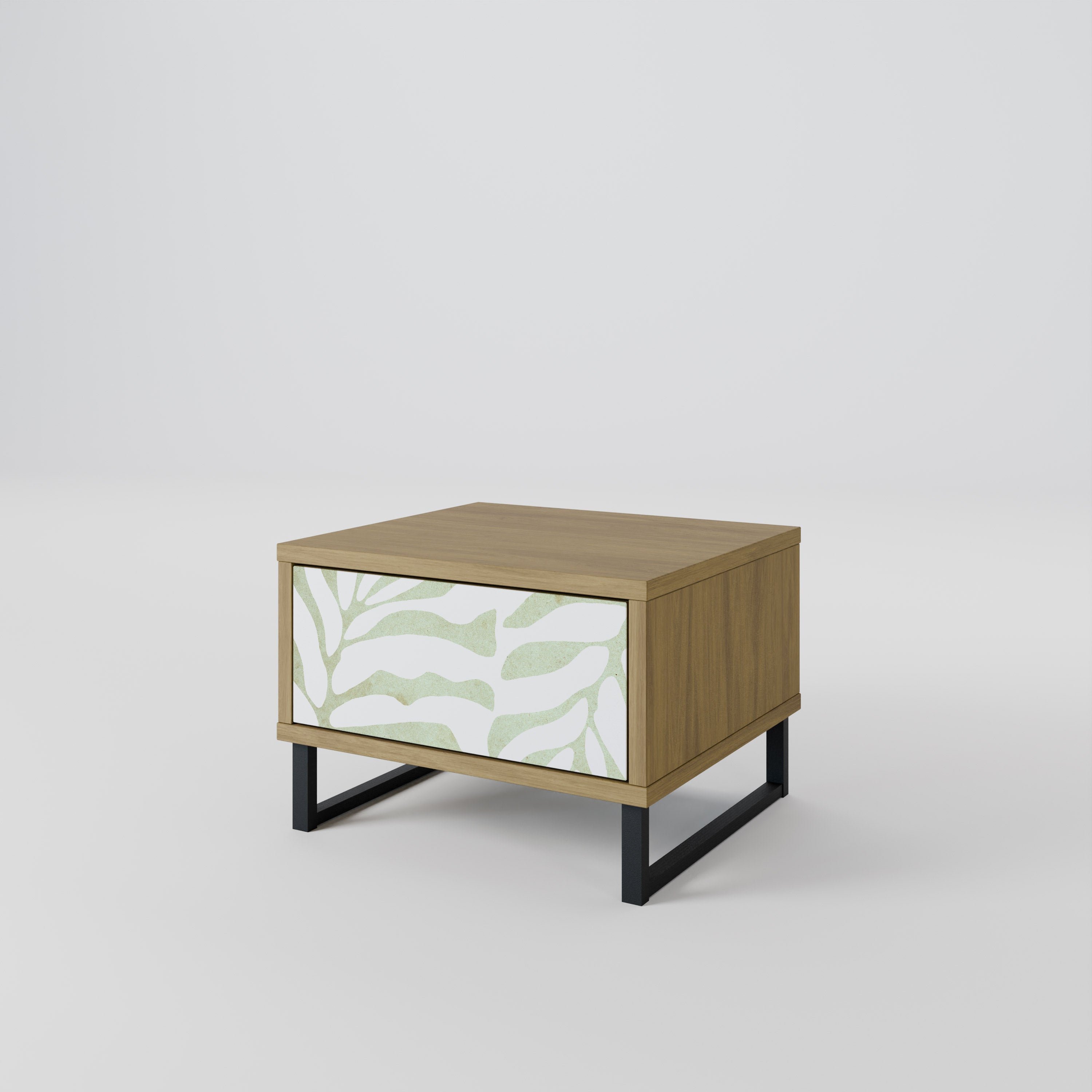 BOTANICAL SPARK Nightstand in Oak Effect