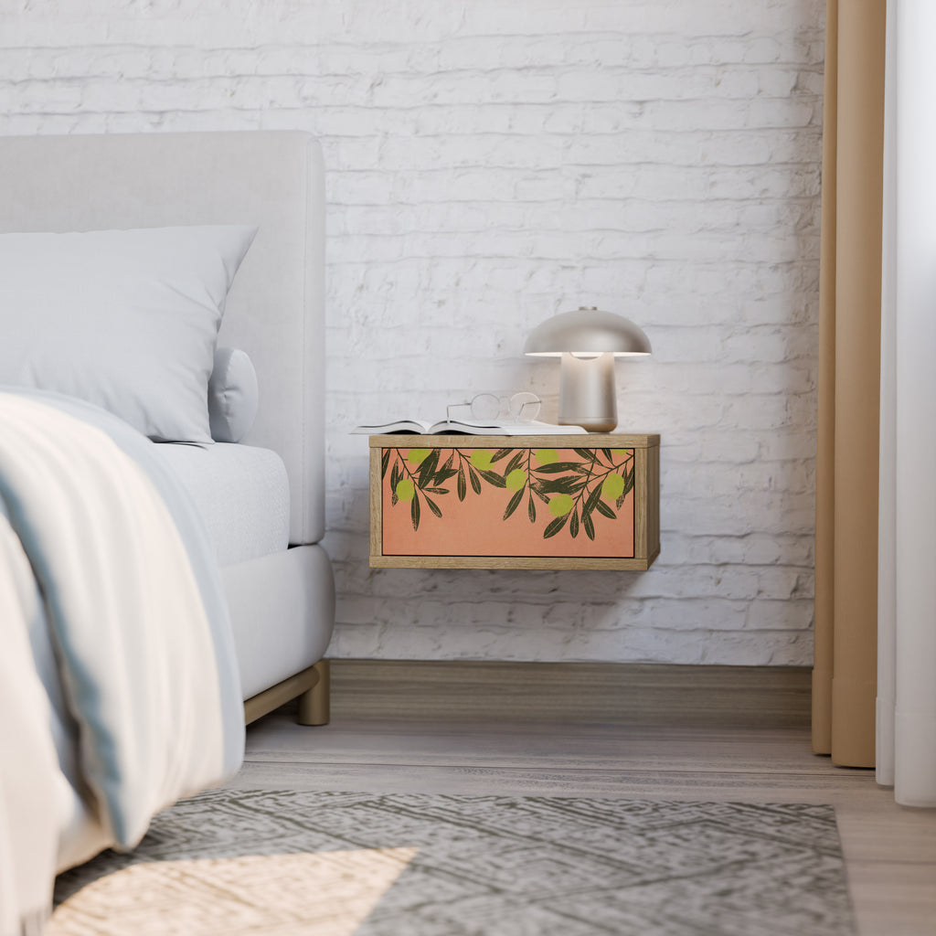 JUICY OLIVES Nightstand in Oak Effect