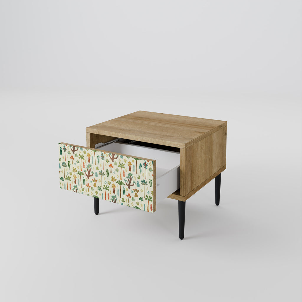 PALM SPRING Nightstand in Oak Effect