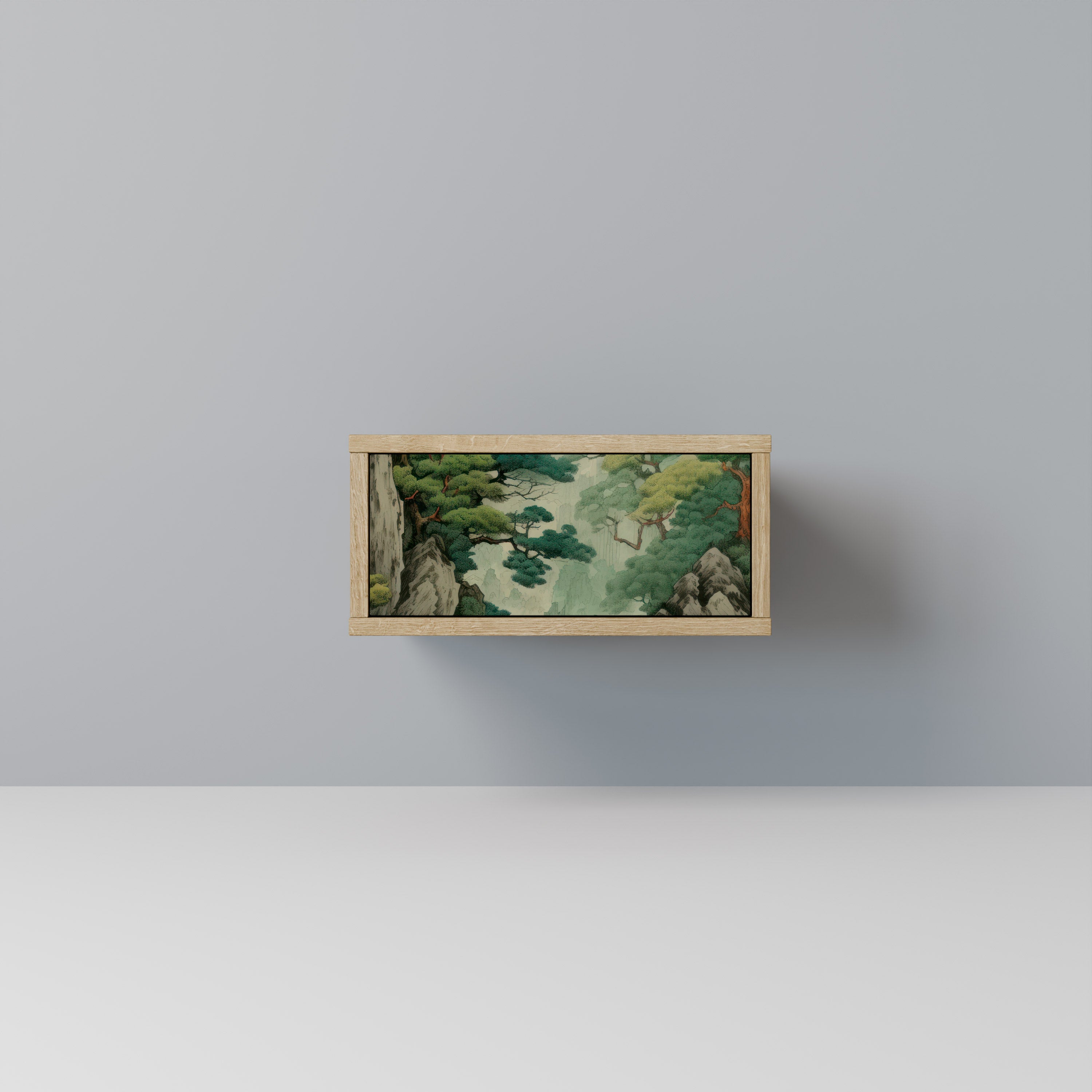 VERDURE ABYSS Nightstand in Oak Effect