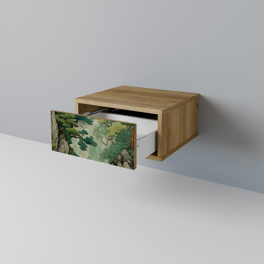VERDURE ABYSS Nightstand in Oak Effect