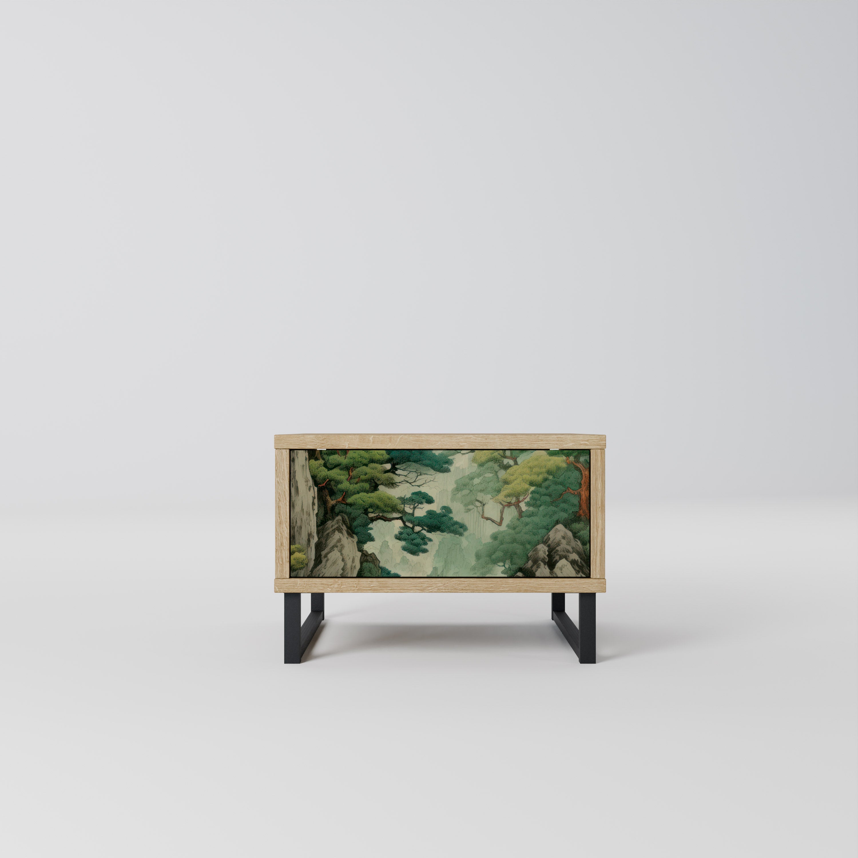 VERDURE ABYSS Nightstand in Oak Effect