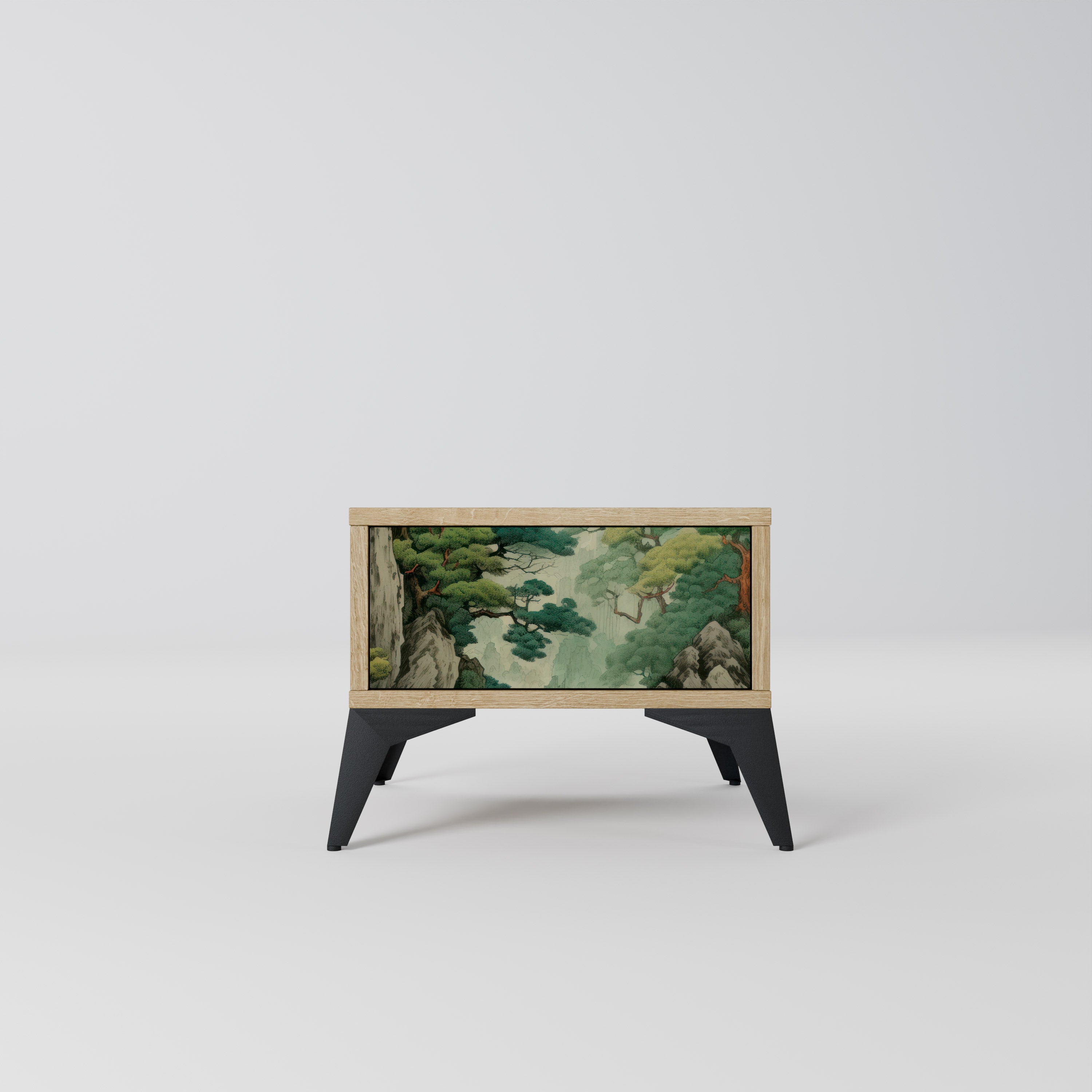 VERDURE ABYSS Nightstand in Oak Effect
