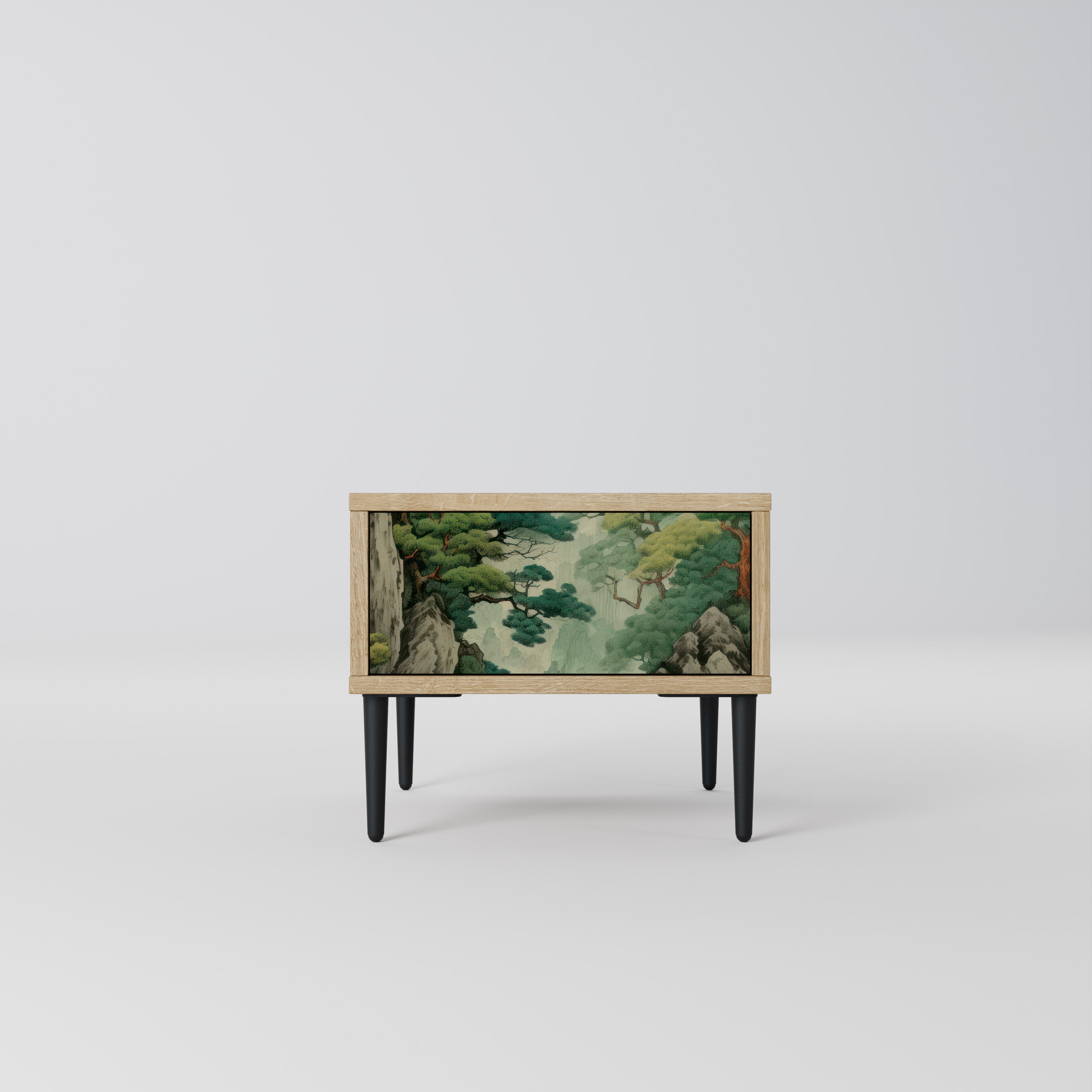 VERDURE ABYSS Nightstand in Oak Effect