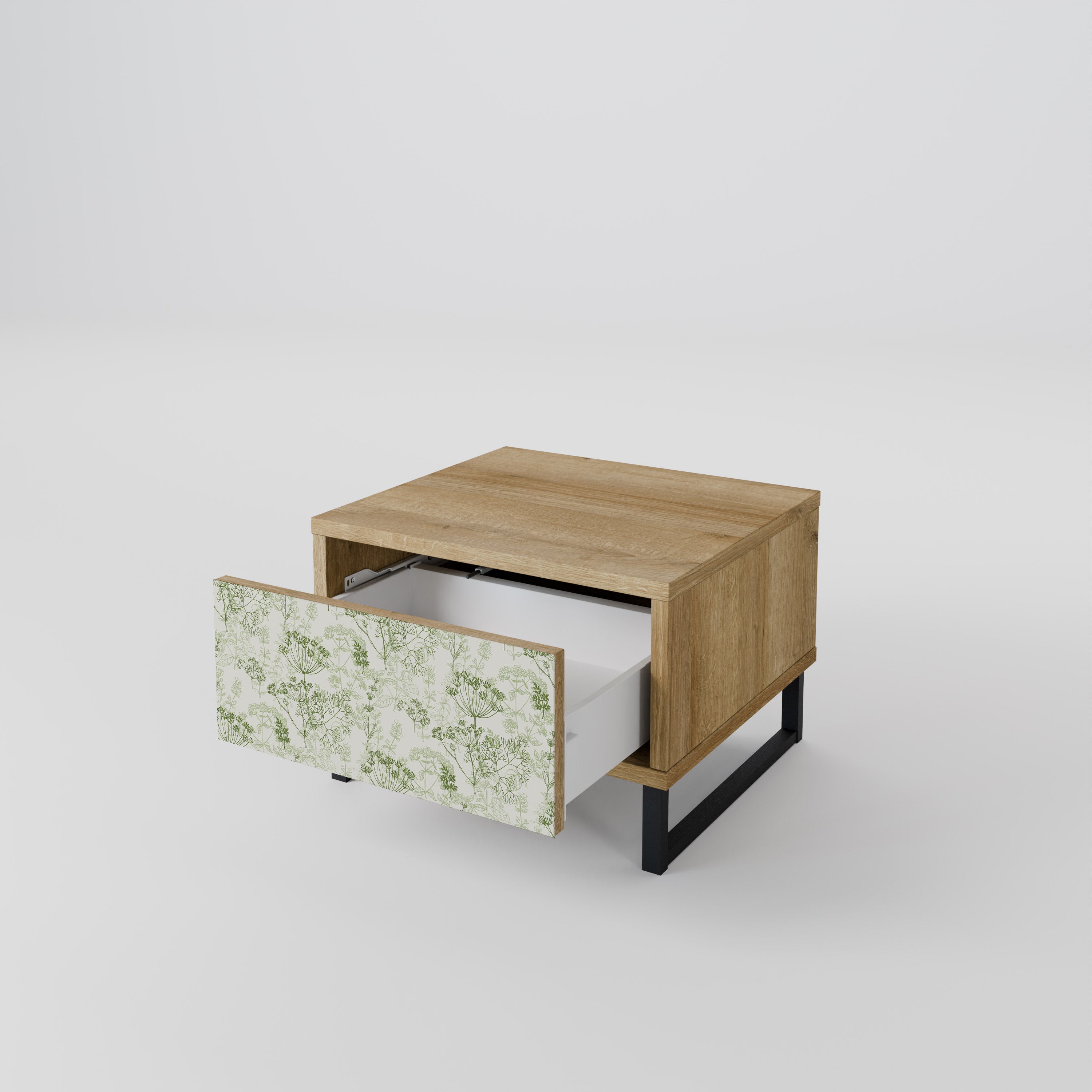 FENNEL BALDACHIN Nightstand in Oak Effect