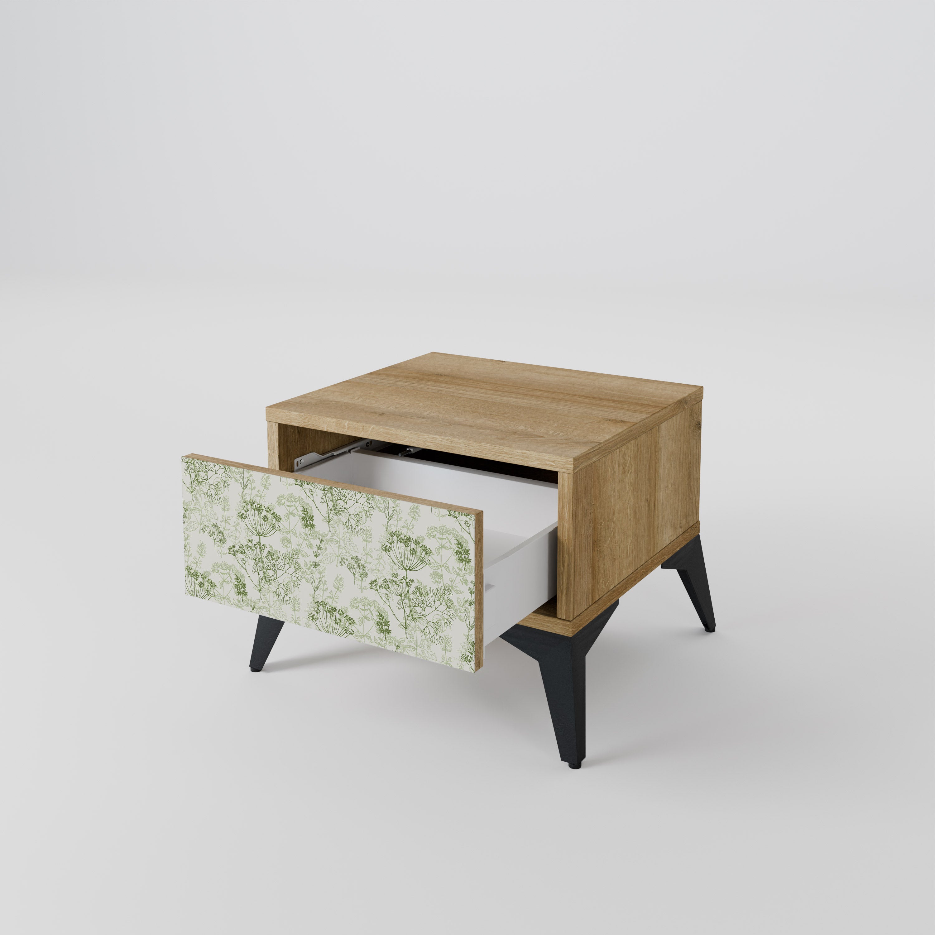 FENNEL BALDACHIN Nightstand in Oak Effect