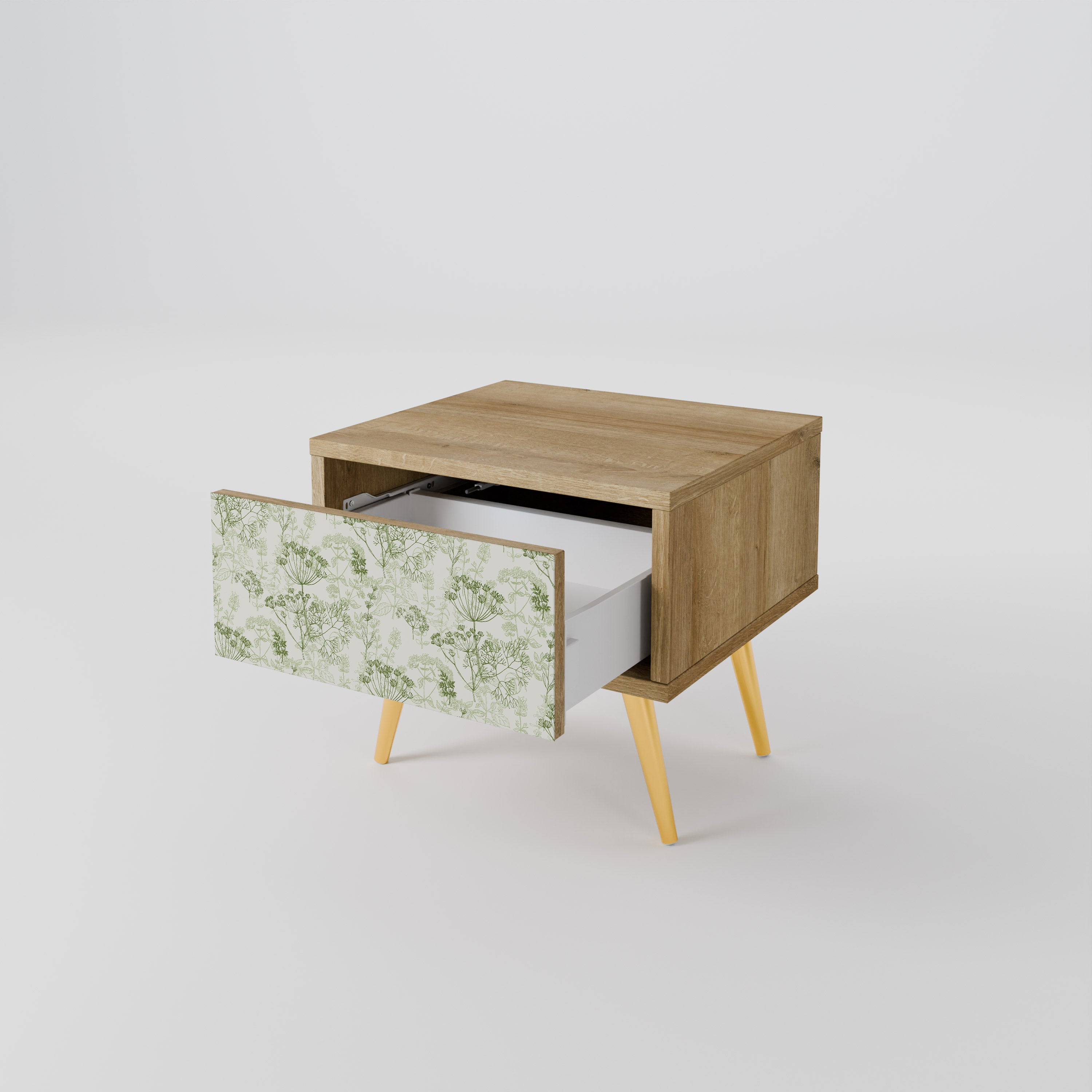 FENNEL BALDACHIN Nightstand in Oak Effect