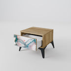 VELVET CROSSING Mesita de Noche en Efecto Roble