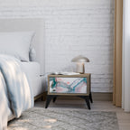 VELVET CROSSING Mesita de Noche en Efecto Roble