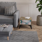 VELVET CROSSING Mesita de Noche en Efecto Roble