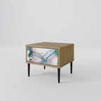 VELVET CROSSING Mesita de Noche en Efecto Roble