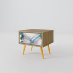 VELVET CROSSING Mesita de Noche en Efecto Roble