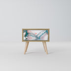 VELVET CROSSING Mesita de Noche en Efecto Roble