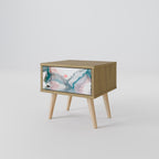 VELVET CROSSING Mesita de Noche en Efecto Roble