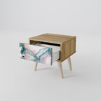 VELVET CROSSING Mesita de Noche en Efecto Roble