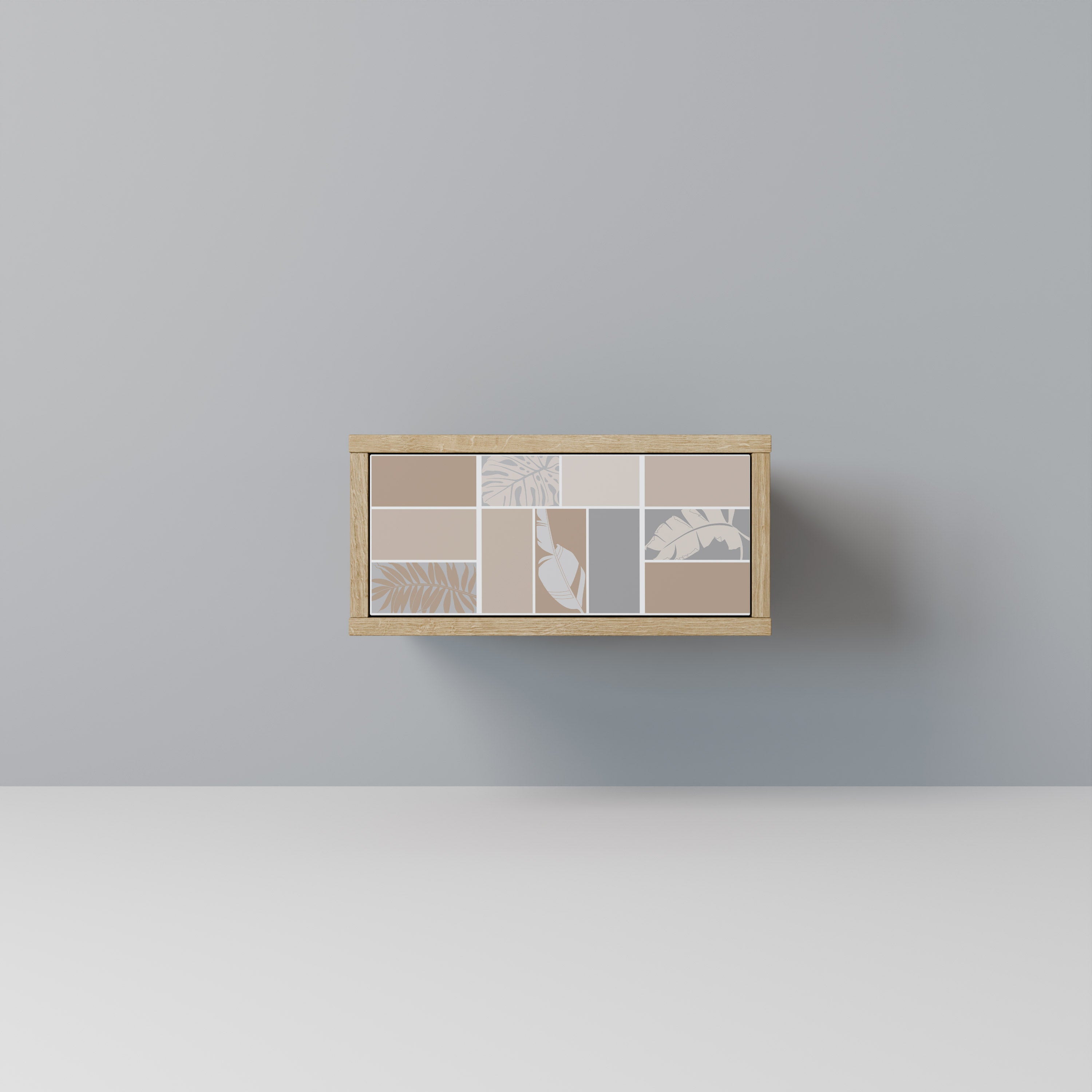 TROPICAL SHAPES Nightstand in Oak Effect