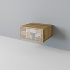 TROPICAL SHAPES Mesita de Noche en Efecto Roble